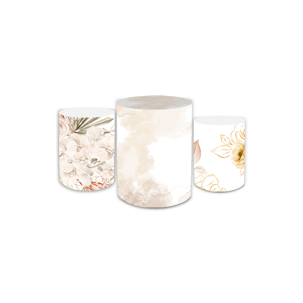 Trio Capas de Cilindros Sublimados Decorativo Tema Bailarina Decoração Infantil Menina