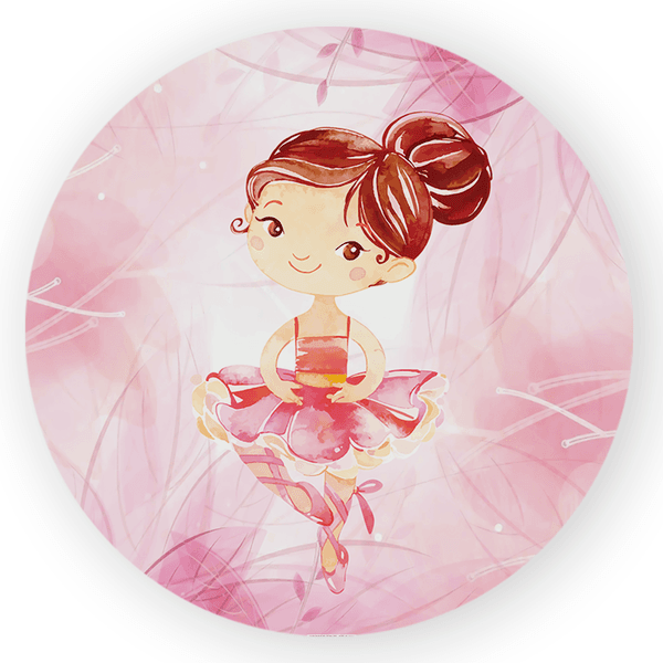 Capa Painel Redondo Decorativo Tema Bailarina Decoração Festa Infantil Menina