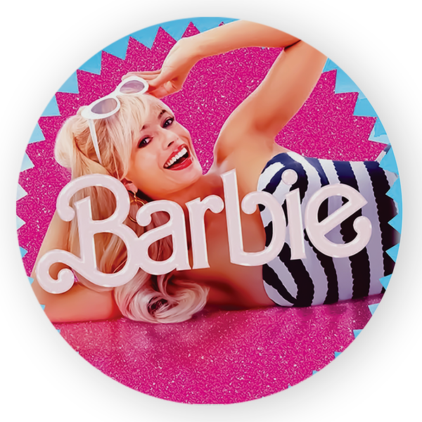 Capa Painel Redondo Decorativo Tema Barbie Girl Decoração Festa Infantil Menina