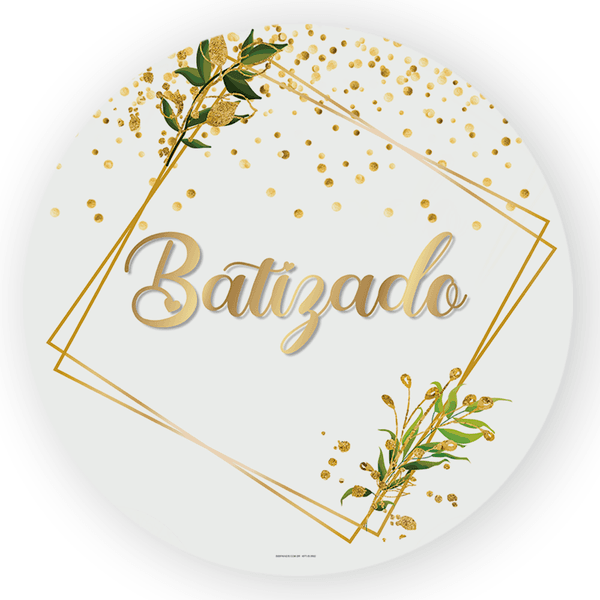 Capa Painel Redondo Decorativo Tema Batizado Anjo Decoração Infantil