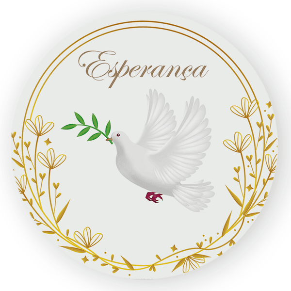 Capa Painel Redondo Decorativo Tema Batizado Anjo Decoração Infantil