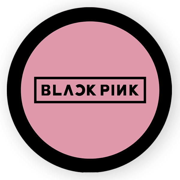 Capa Painel Redondo Decorativo Tema Black Pink Decoração Festa KPOP