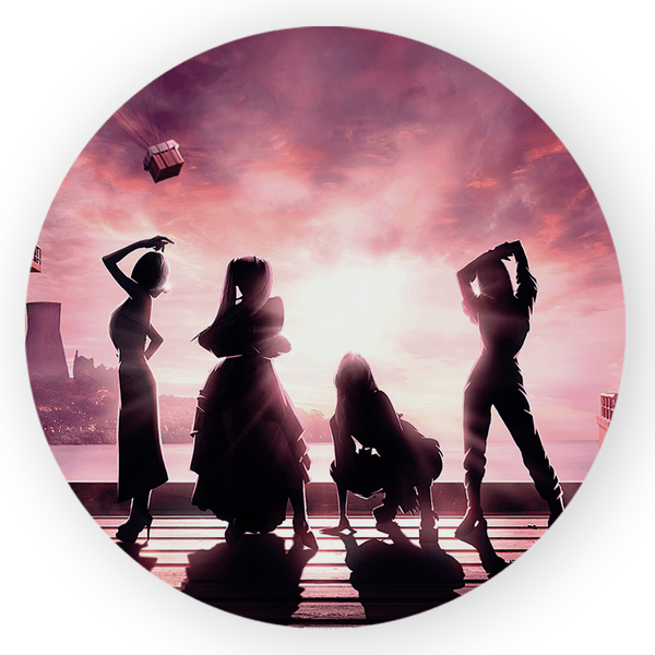 Capa Painel Redondo Decorativo Tema Black Pink Decoração Festa KPOP