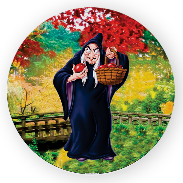 Capa Painel Redondo Decorativo Tema Princesa Branca de Neve Decoração Festa Menina