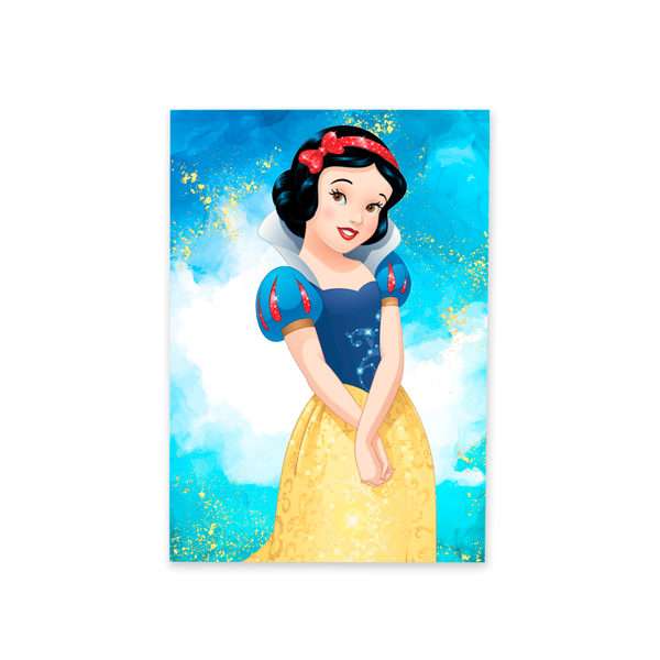 Capa Painel Retangular 1,0x2,0mts Decorativo Tema Branca de Neve Decoração Infantil Menina