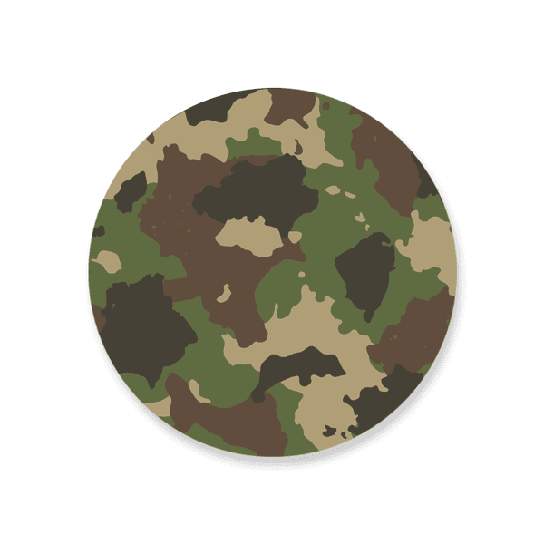 Capa Painel Redondo Decorativo Tema Camuflado Exército Decoração