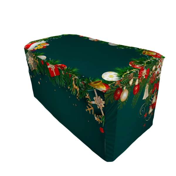 Capa Mesa Tecido Premium Sublimado Veste Fácil 0,70x1,40 Tema Natal Data Especial Natalino Santa Claus Merry Christmas