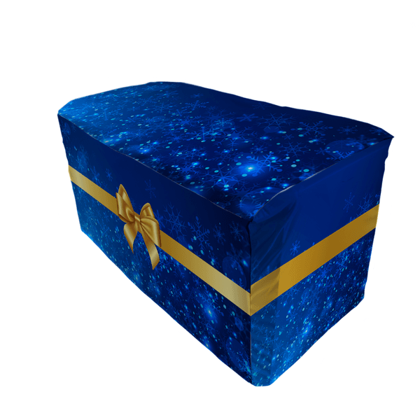 Capa Mesa Tecido Premium Sublimado Veste Fácil 0,70x1,40 Tema Natal Data Especial Natalino Santa Claus Merry Christmas