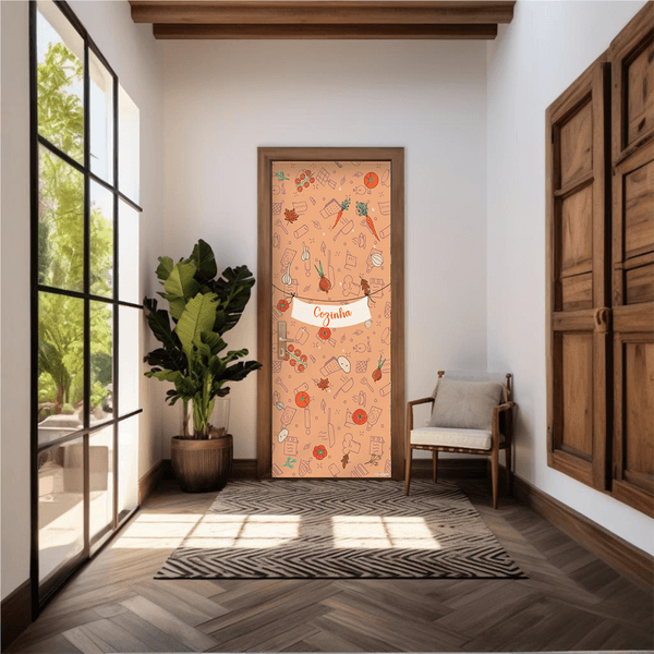 Capa De Porta Em Tecido Sublimado 2,0x0,8m C/ Elástico Decoração Tema Escola Decoração Profissões