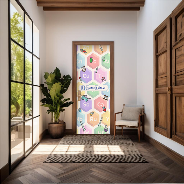 Capa De Porta Em Tecido Sublimado 2,0x0,8m C/ Elástico Decoração Tema Escola Decoração Profissões