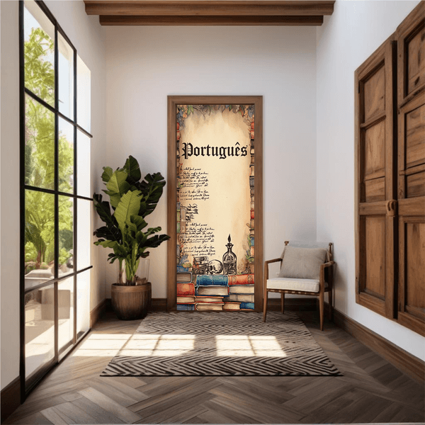 Capa De Porta Em Tecido Sublimado 2,0x0,8m C/ Elástico Decoração Tema Escola Decoração Profissões