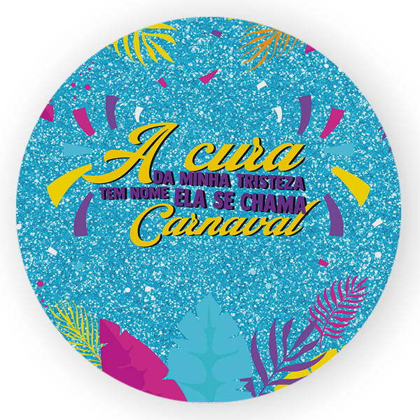 Capa Painel Redondo Decorativo Tema Carnaval Data Especial Decoração Evento