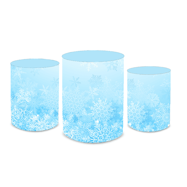 Trio Capas de Cilindros Sublimados Decorativo Tema Frozen Elsa Filme Infantil Decoração Festa