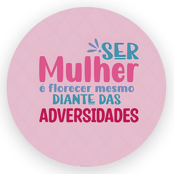 Capa Painel Redondo 1,5x1,5 de Festa Veste Fácil Sublimados Malha New Tema Exclusivo Dia das Mulheres Data Especial Decoração
