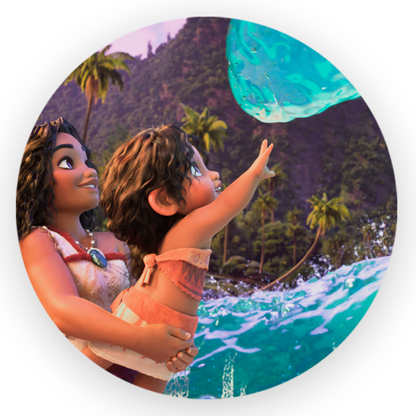 Capa Painel Redondo Moana Filme Exclusivo Festa Menina Decoração