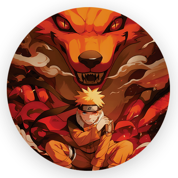Capa Painel Redondo 1,5x1,5 de Festa Veste Fácil Sublimados Malha New Tema Naruto Anime Popular Decoração Festa Infantil