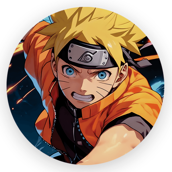Capa Painel Redondo 1,5x1,5 de Festa Veste Fácil Sublimados Malha New Tema Naruto Anime Popular Decoração Festa Infantil