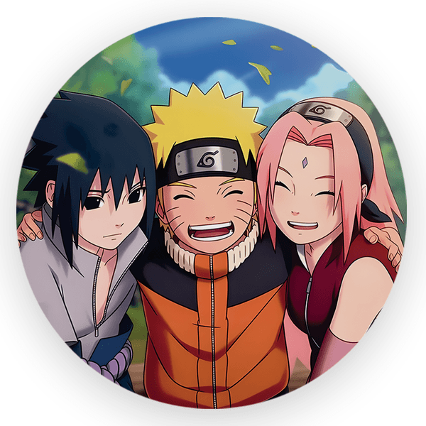Capa Painel Redondo 1,5x1,5 de Festa Veste Fácil Sublimados Malha New Tema Naruto Anime Popular Decoração Festa Infantil