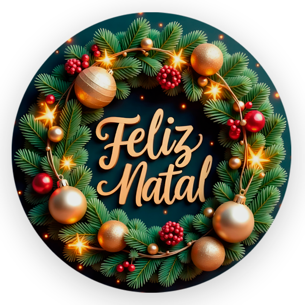 Capa Painel Redondo 1,5x1,5 de Festa Veste Fácil Sublimados Malha New Tema Natal Papai Noel Decoração Natalina