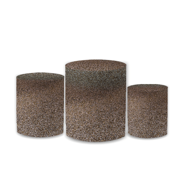 Trio Capas de Cilindros Sublimados Decorativo Tema Lantejoulas Decoração Festa Brilhante