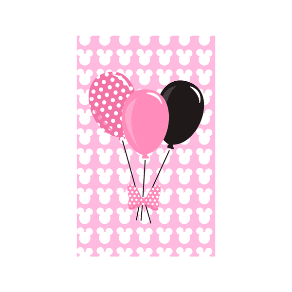 Capa Painel Retangular 1,0x2,0mts Decorativo Tema Minnie Decoração Festa Infantil