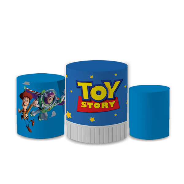 Trio Capas de Cilindros Sublimados Decorativo Tema Toy Story Decoração Festa