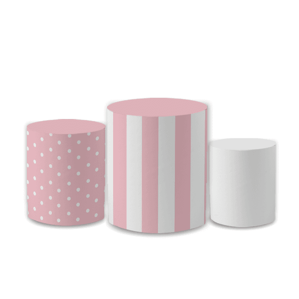 Trio Capas de Cilindros Sublimados Decorativo Tema Ursinha Baloeira Decoração Festa Infantil