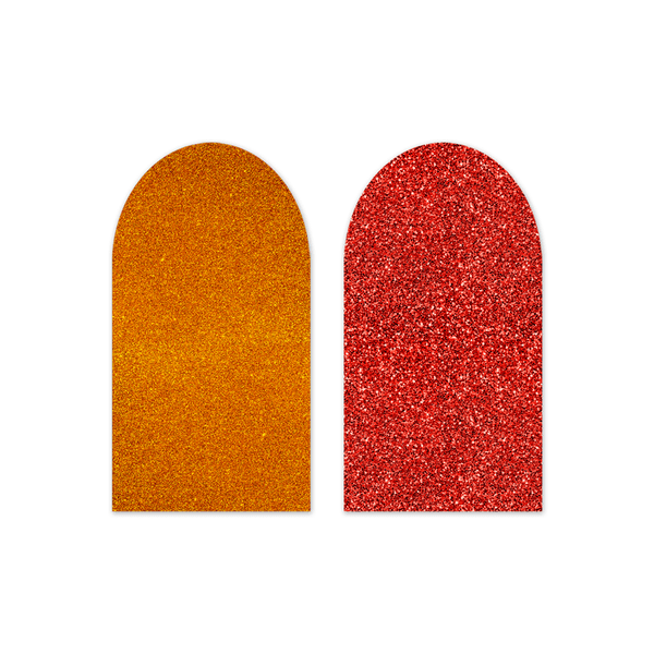 Capa Painel Romano Dupla Face Glitter Laranja e Vermelho