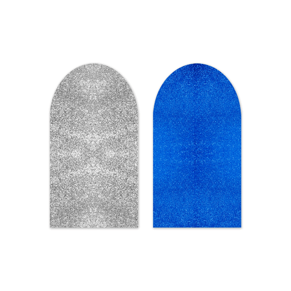 Capa Painel Romano Dupla Face Glitter Prata e Azul