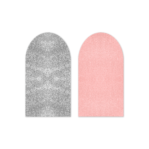 Capa Painel Romano Dupla Face Glitter Prata e Salmão