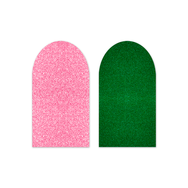 Capa Painel Romano Dupla Face Glitter Rosa e Verde
