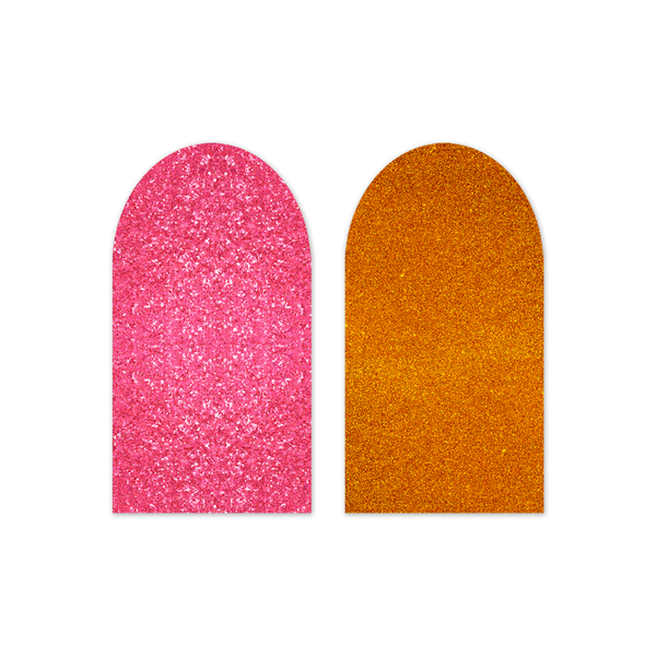 Capa Painel Romano Dupla Face Glitter Rosa e Laranja
