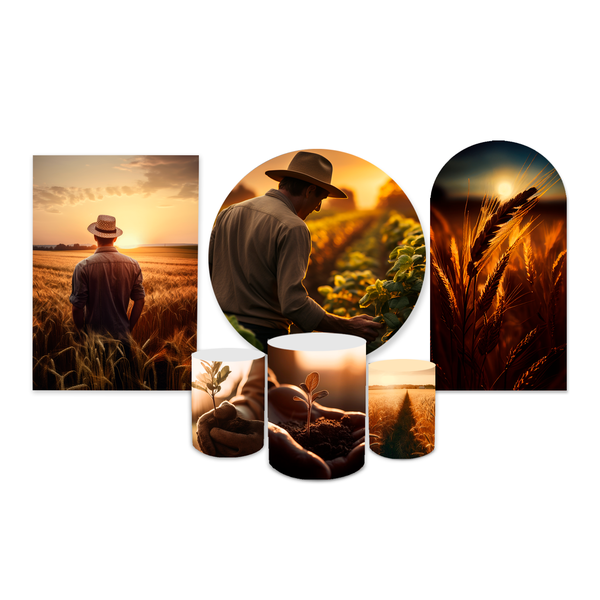 Kit Capadinho + Painel Romano Tema Agro