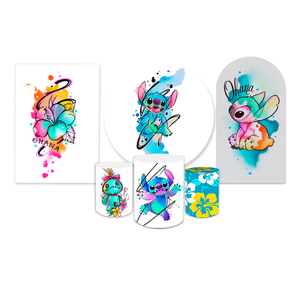 Kit Completo Stitch Fundo Branco