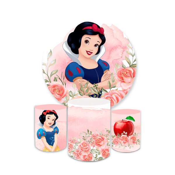 Kit Capa Painel + Trio Cilindros Branca De Neve Rosa