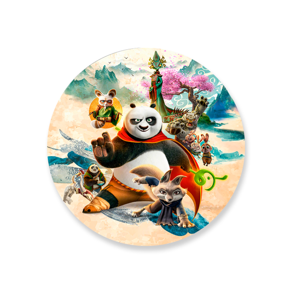 Capa Painel Redondo Kung Fu Panda