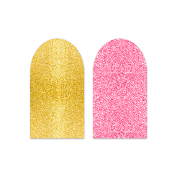 Capa Painel Romano Dupla Face Glitter Dourado e Rosa