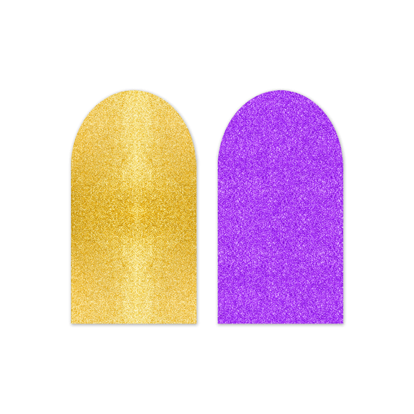 Capa Painel Romano Dupla Face Glitter Dourado e Roxo