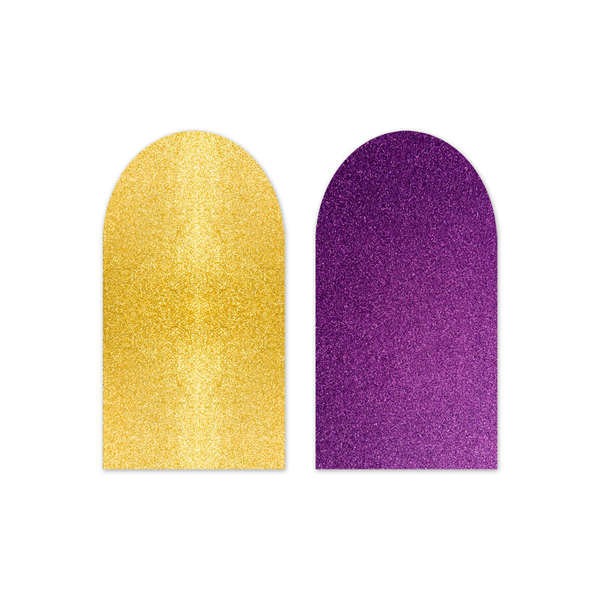 Capa Painel Romano Dupla Face Glitter Dourado e Roxo Escuro