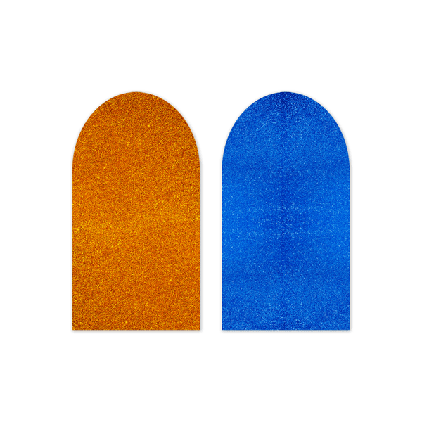 Capa Painel Romano Dupla Face Glitter Laranja e Azul