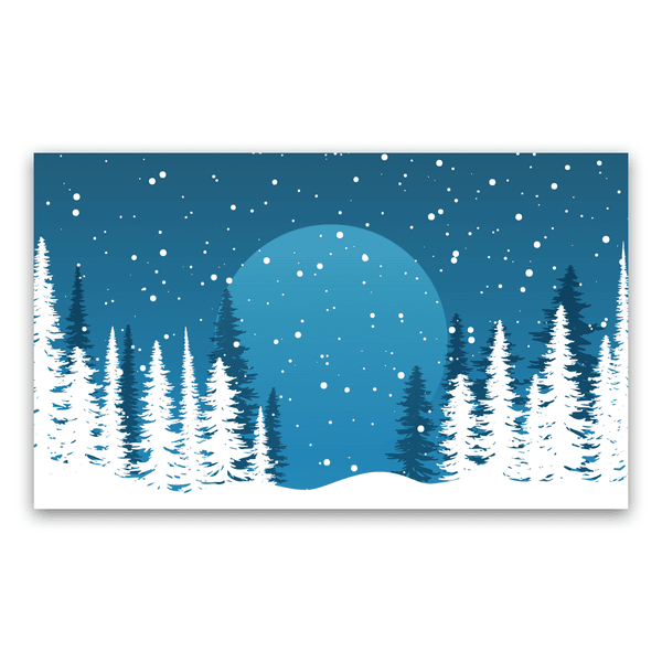 Painel Gigante Para Decoração 5 x 3 Neve 01