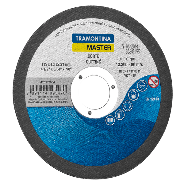 Disco De Corte Para Aço 4 1/2" Tramontina 42592/004