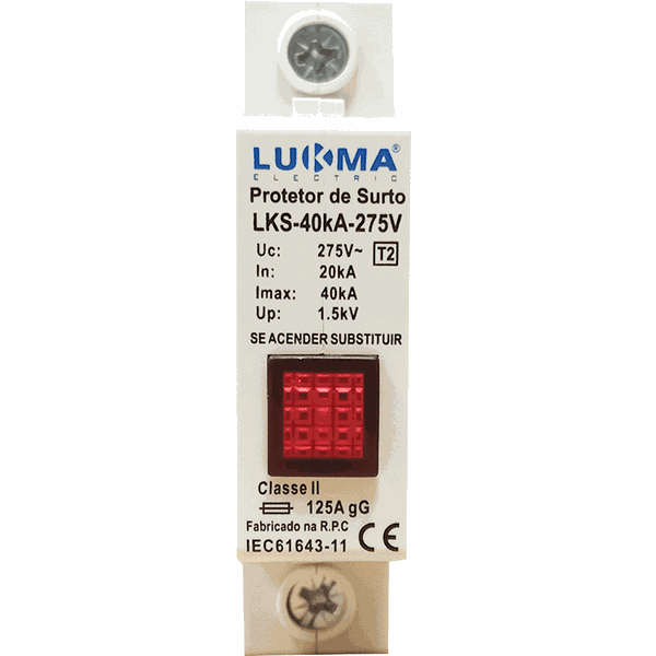 Dispositivo De Proteção Contra Surtos Dps 1P 40ka Lukma 62024