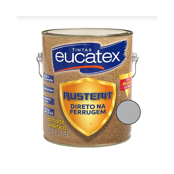 Tinta Rusterit Direto Na Pintura Platina 3,6 Ltr Eucatex