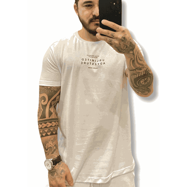 CAMISETA BRANCA TEXTO