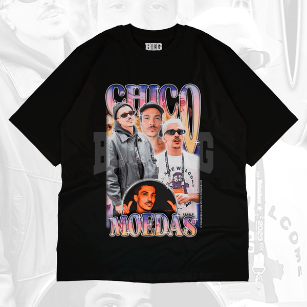 Camiseta Overized Chico Moedas Francisco Black BOOTLEG CO