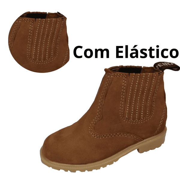 Botina Oliveira Infantil Tradicional Nobuk Oliva