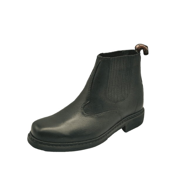 Botina Oliveira vira comum bico quadrado - Preto 