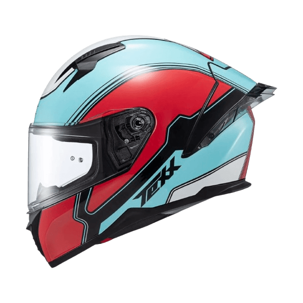 Capacete Texx Raptor Hornet Azul Vermelho Branco
