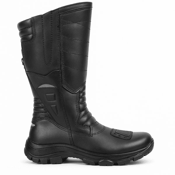 Bota Tática Cano Longo Couro Legitimo BX66 Preta